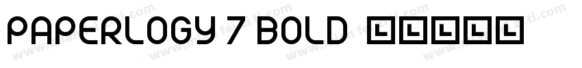 Paperlogy 7 Bold字体转换